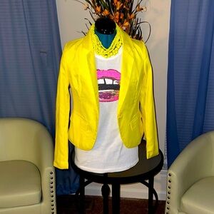 One Star | Neon Yellow Classic Long Sleeve Blazer​